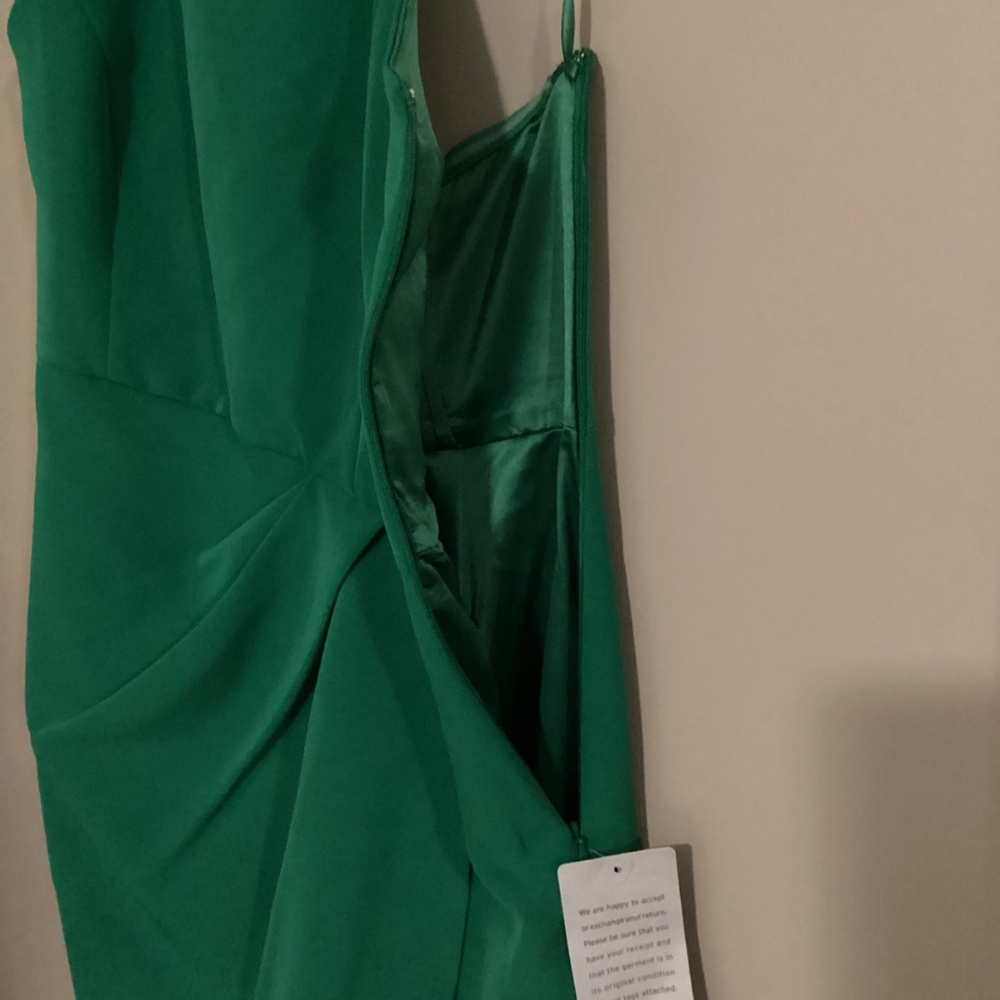 Jewel Badgley Mischka Draped Halter Neck Asymmetric Cocktail Dress, size 8 - Picture 13 of 16